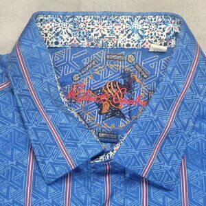 Robert Graham Contrasting Long Sleeve Shirt Men's 2XL